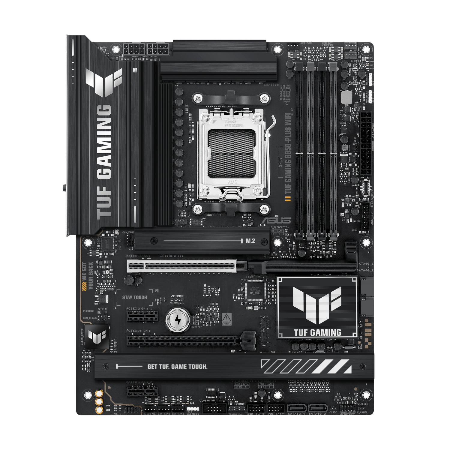 ASUS_TUFGAMINGB850PLUSWIFI_wr_02a Asus TUF B850 Gaming Plus WI-FI AM5 ATX Motherboard