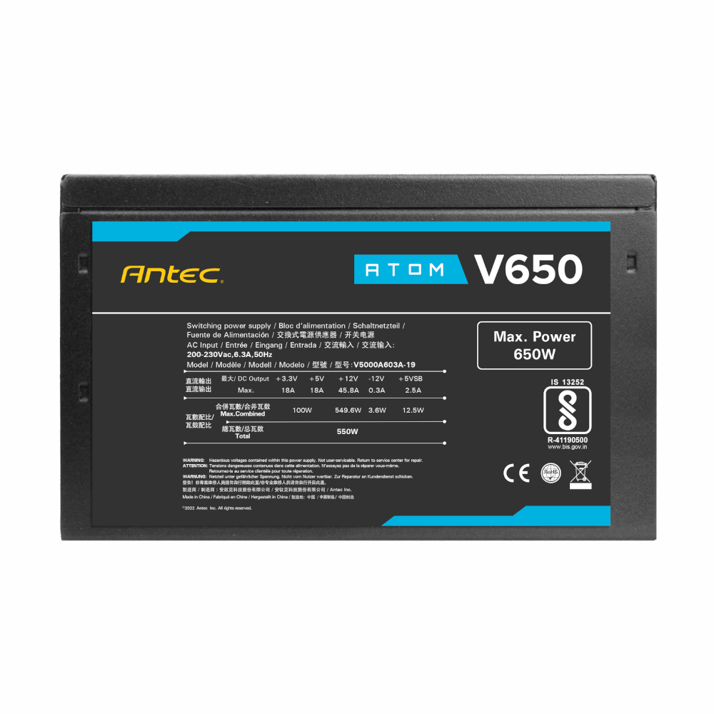 ATOM-V650_wr_04 Antec Atom V650 Non-Modular Power Supply