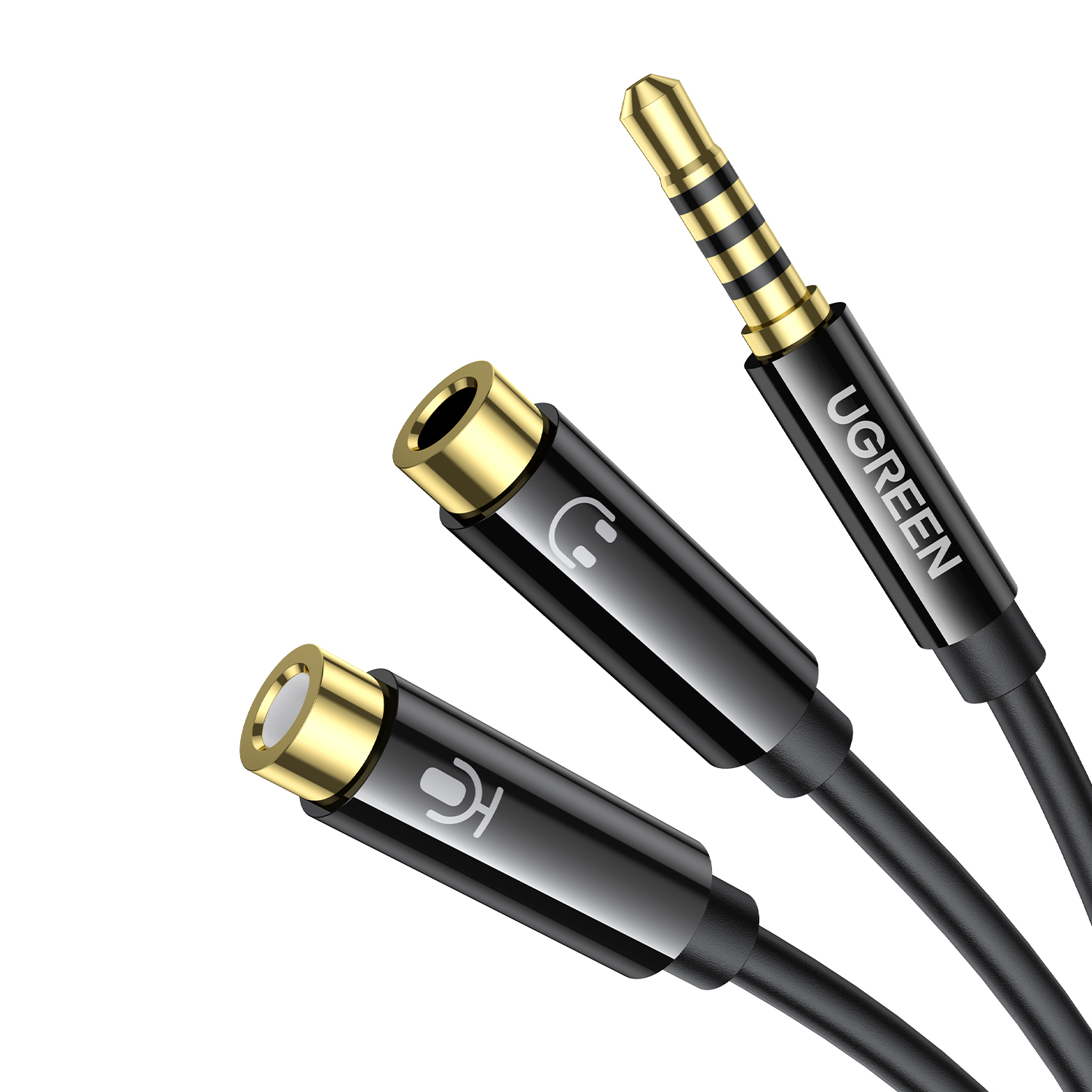 AV141-30620_UGreen-AV141-3.5mm-Headset-Splitter-Cable-1x-Male-to-2x-Female-20cm-Black_wr_01 UGREEN AV141 3.5mm Headset Splitter Cable (1x Male to 2x Female) 20cm - Black