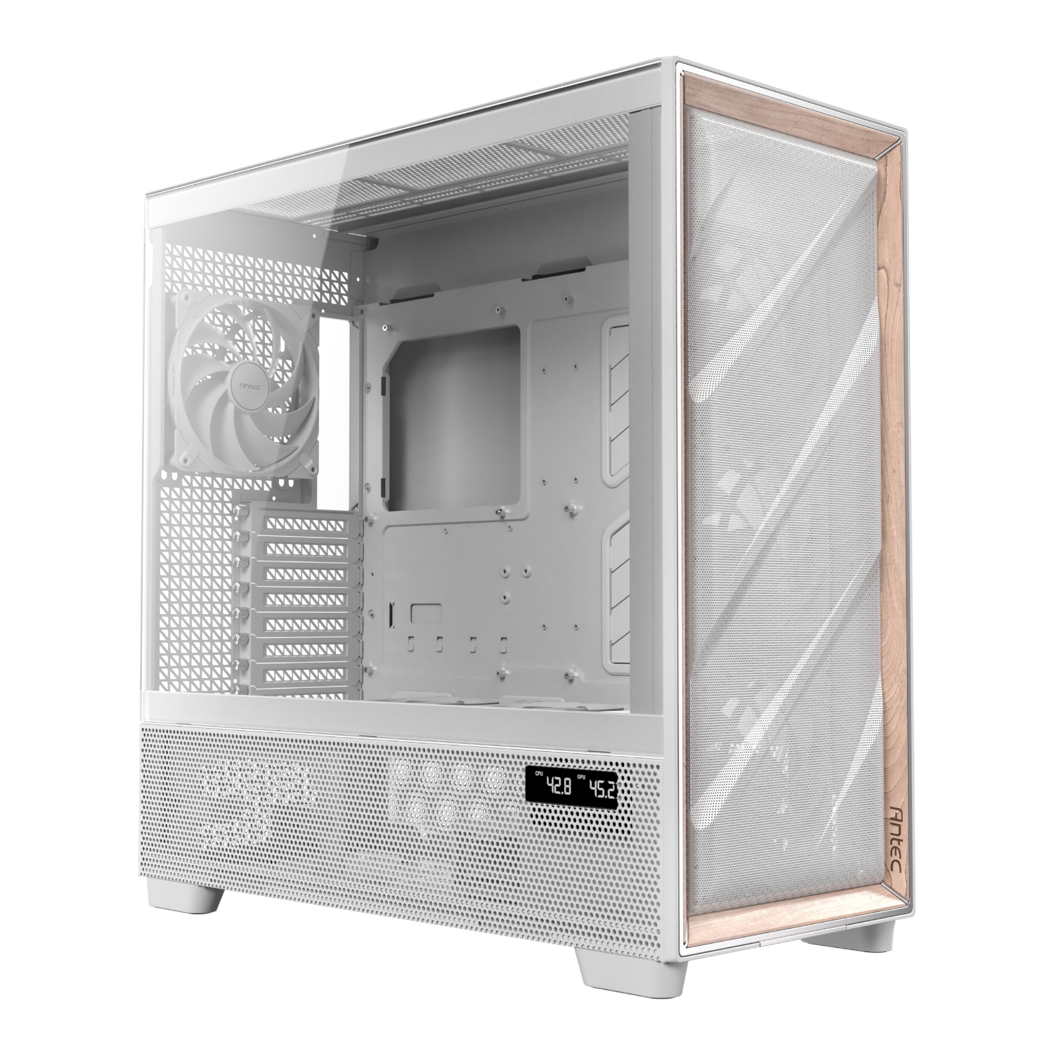 Antec_FLUX-PRO-W_wr_01a Antec FLUX PRO E-ATX Full Tower Gaming Chassis – White