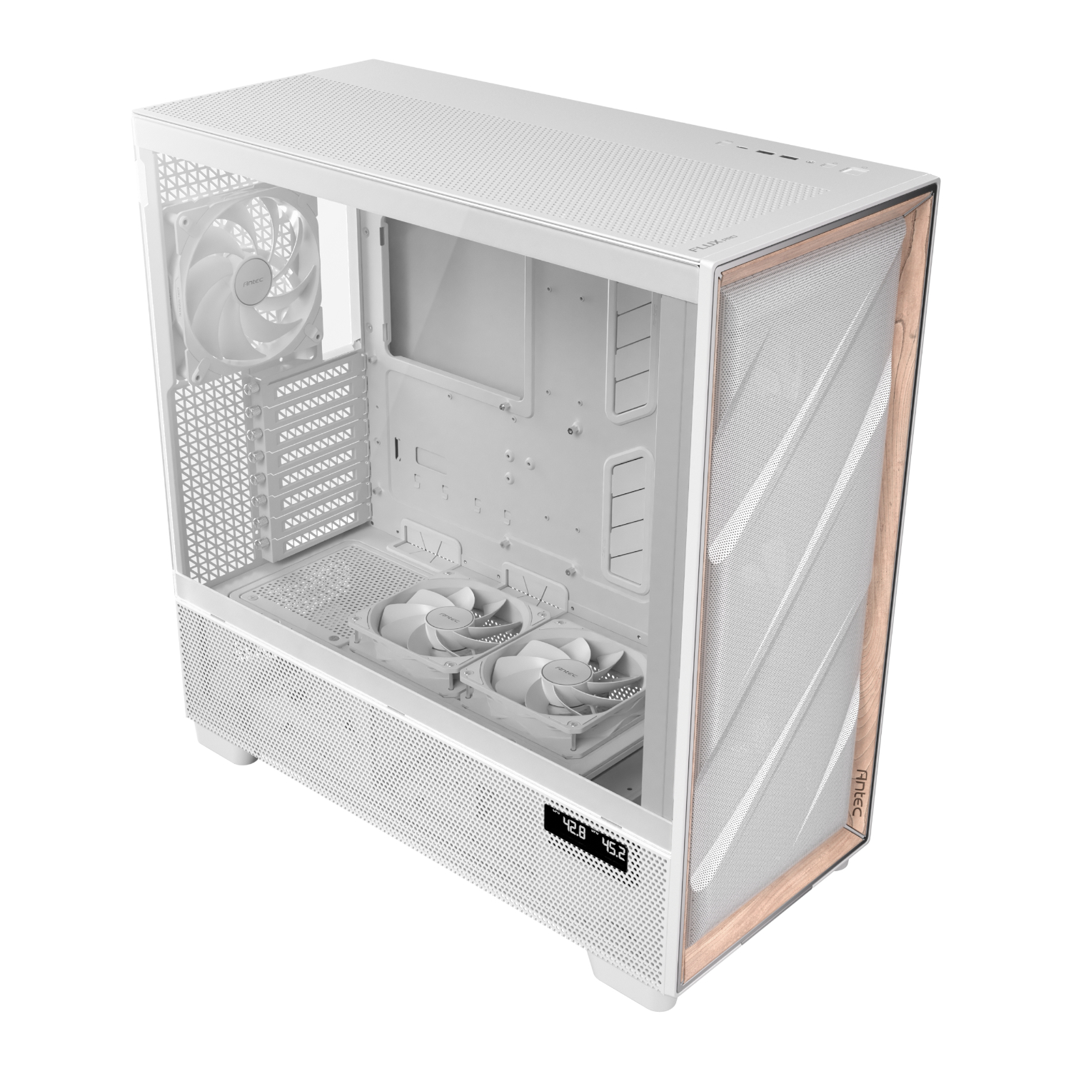 Antec_FLUX-PRO-W_wr_05a Antec FLUX PRO E-ATX Full Tower Gaming Chassis – White