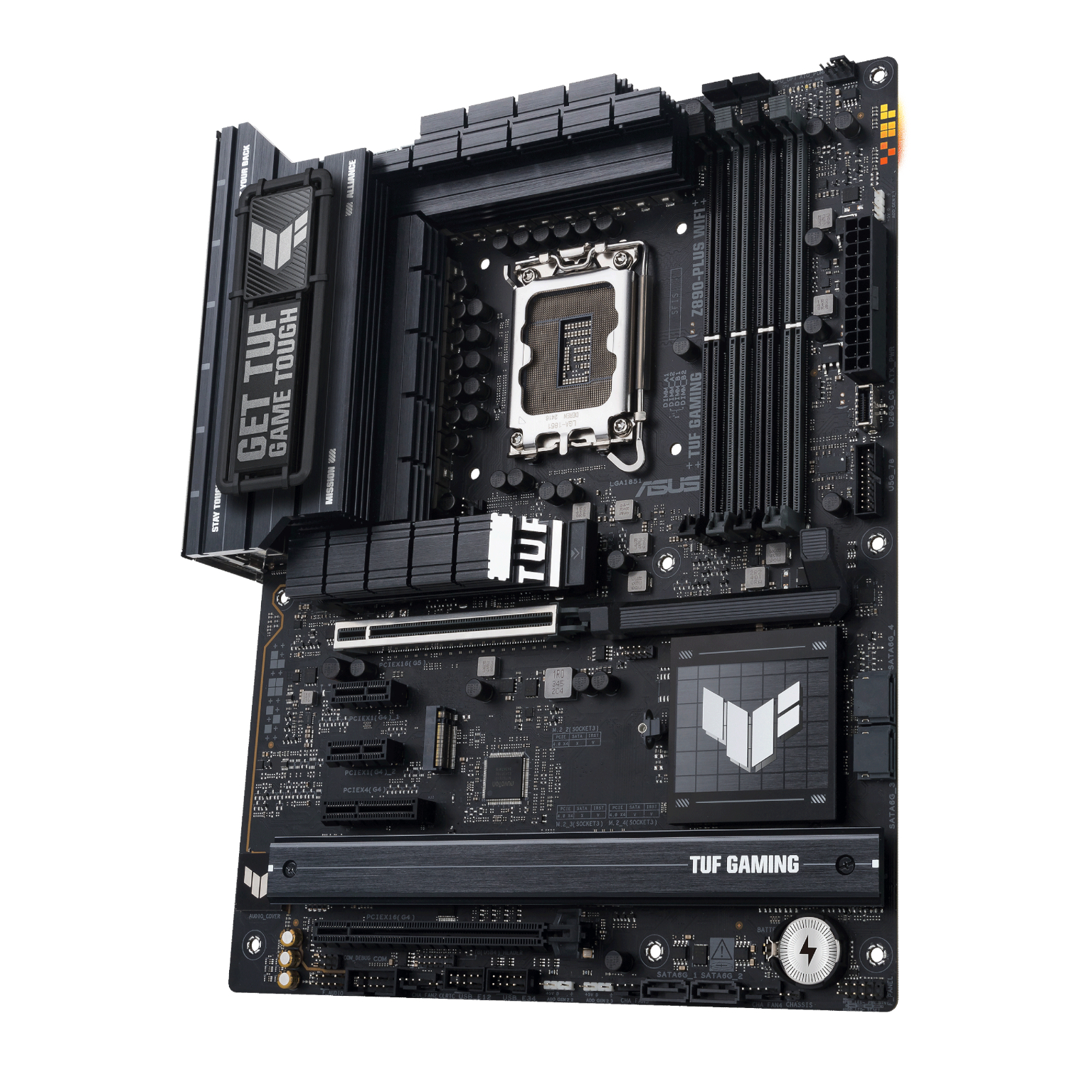 Asus_TUFGAMINGZ890-PLUSWIFI_wr_03a Asus TUF Gaming Z890-PLUS WIFI Intel LGA1851 ATX Gaming Motherboard