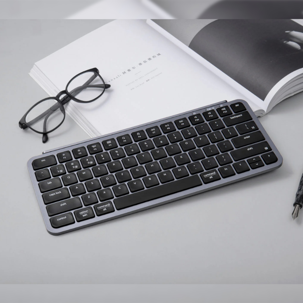 B1P-K1_wr_05a Keychron B1 Pro Ultra-Slim 75% Wireless Keyboard - Space Grey