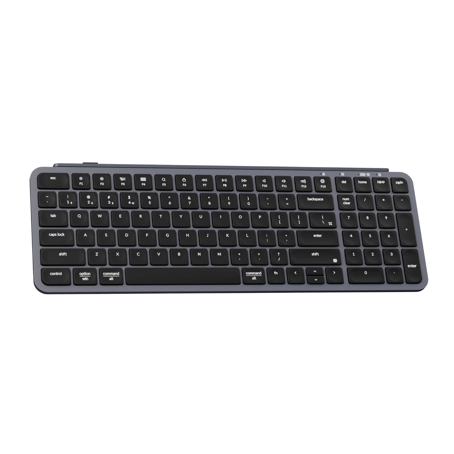 B2P-K1_Keychron-B2-Pro-Ultra-Slim-96-Wireless-Keyboard-Space-Grey_wr_02a Keychron B2 Pro Ultra-Slim 96% Wireless Keyboard - Space Gray