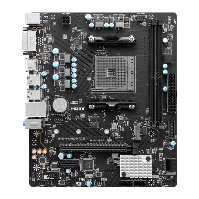 B450M-APROMAXII_wr_02 MSI B450M-APRO MAX II AMD AM4 MATX Gaming Motherboard