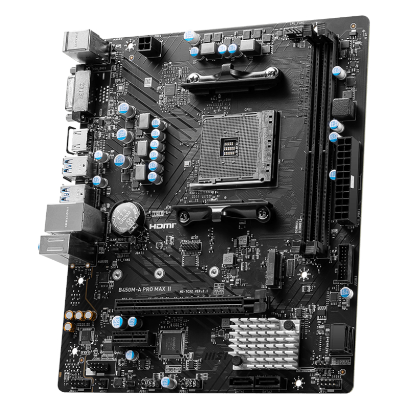 B450M-APROMAXII_wr_03 MSI B450M-APRO MAX II AMD AM4 MATX Gaming Motherboard