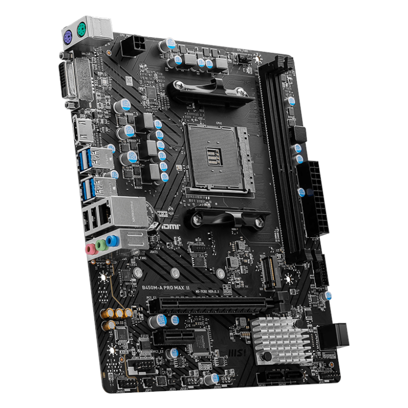 B450M-APROMAXII_wr_04 MSI B450M-APRO MAX II AMD AM4 MATX Gaming Motherboard
