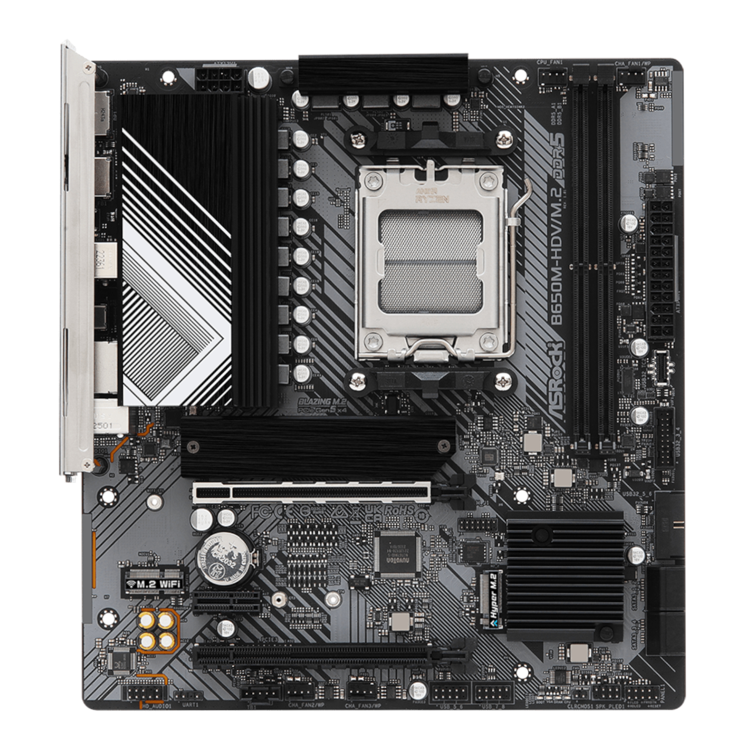 B650M-HD-VM.2_ASROCK-B650M-HDV-M.2-AM5-M-ATX-2X-DDR5_wr_03 ASRock B650M-HDV/M.2 AM5 Micro-ATX Motherboard