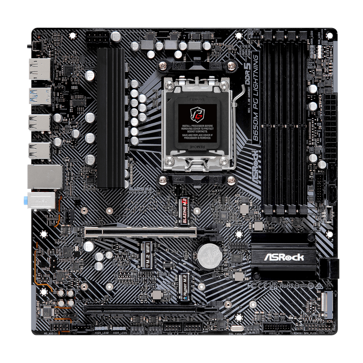 B650M-PG-LIGHTNING_ASRock-B650M-PG-Lightning-AMD-AM5-Micro-ATX-Motherboard_wr_02a ASRock B650M PG Lightning AMD AM5 Micro ATX Motherboard