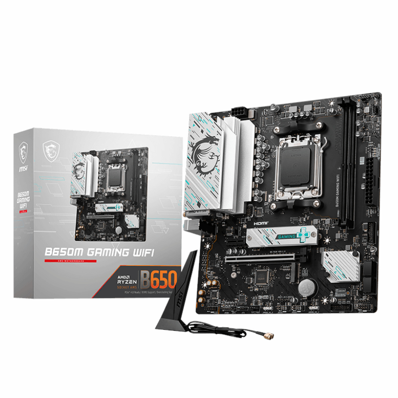 B650MGAMINGWIFI_wr_01 MSI B650M GAMING WIFI AMD AM5 mATX Gaming Motherboard