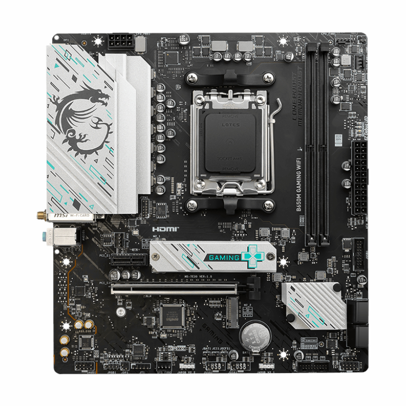 B650MGAMINGWIFI_wr_02 MSI B650M GAMING WIFI AMD AM5 mATX Gaming Motherboard