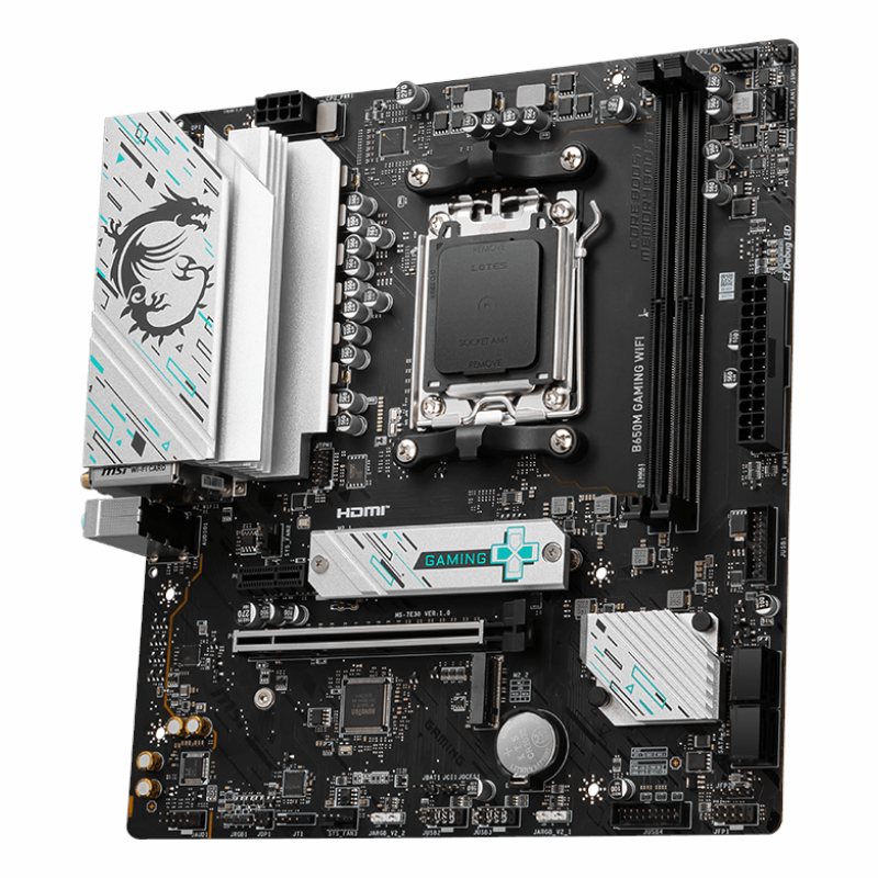 B650MGAMINGWIFI_wr_03 MSI B650M GAMING WIFI AMD AM5 mATX Gaming Motherboard