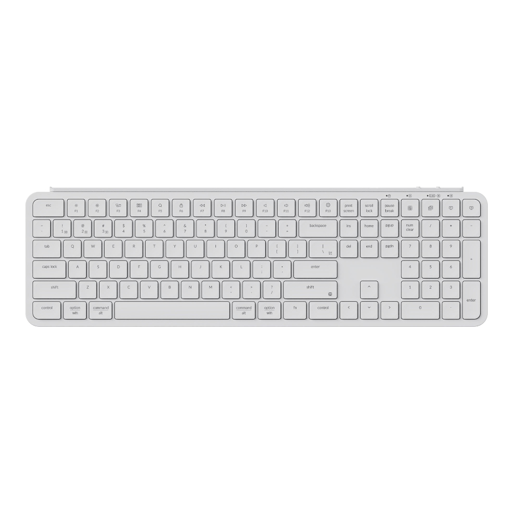 B6P-K8_wr_01a Keychron B6 Pro Ultra-Slim 100% Wireless Keyboard – Ivory White