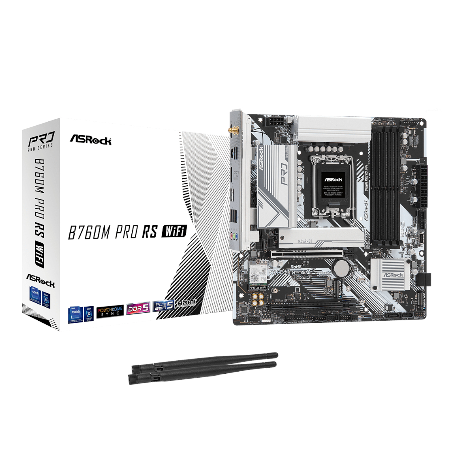 B760M-PRO-RS-WIFI_ASRock-B760M-Pro-RS-WiFi-Intel-LGA-1700-MATX-Gaming-Motherboard_wr_01 ASRock B760M Pro RS WiFi Intel LGA 1700 MATX Gaming Motherboard