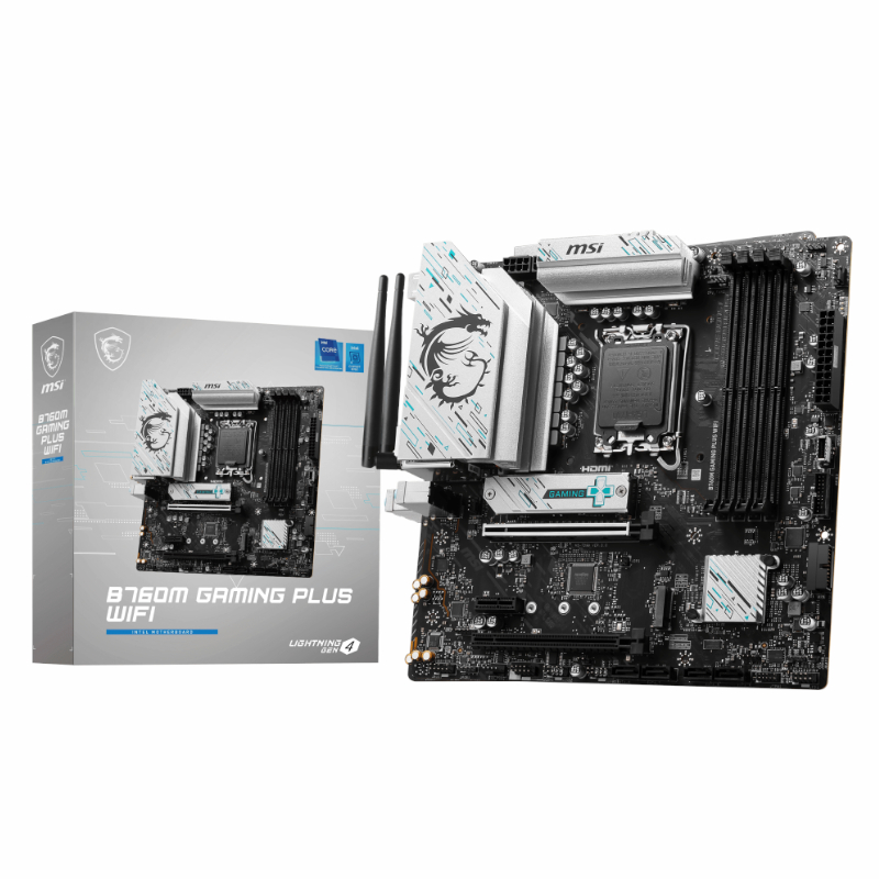 B760MGAMINGPLUSWIFI_wr_01 MSI B760M GAMING PLUS WIFI DDR5 Intel LGA1700 M-ATX Gaming Motherboard