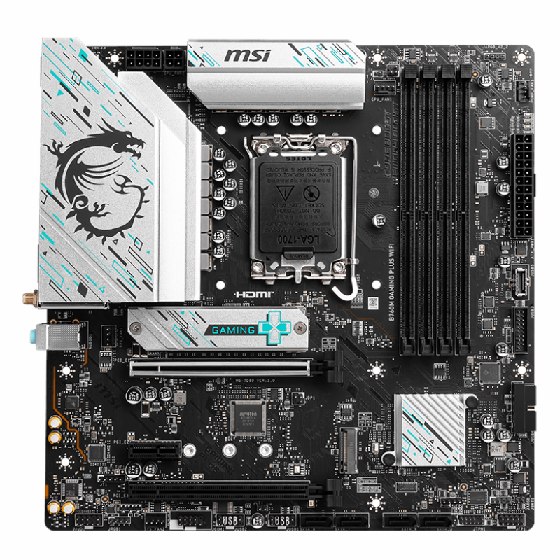 B760MGAMINGPLUSWIFI_wr_02 MSI B760M GAMING PLUS WIFI DDR5 Intel LGA1700 M-ATX Gaming Motherboard