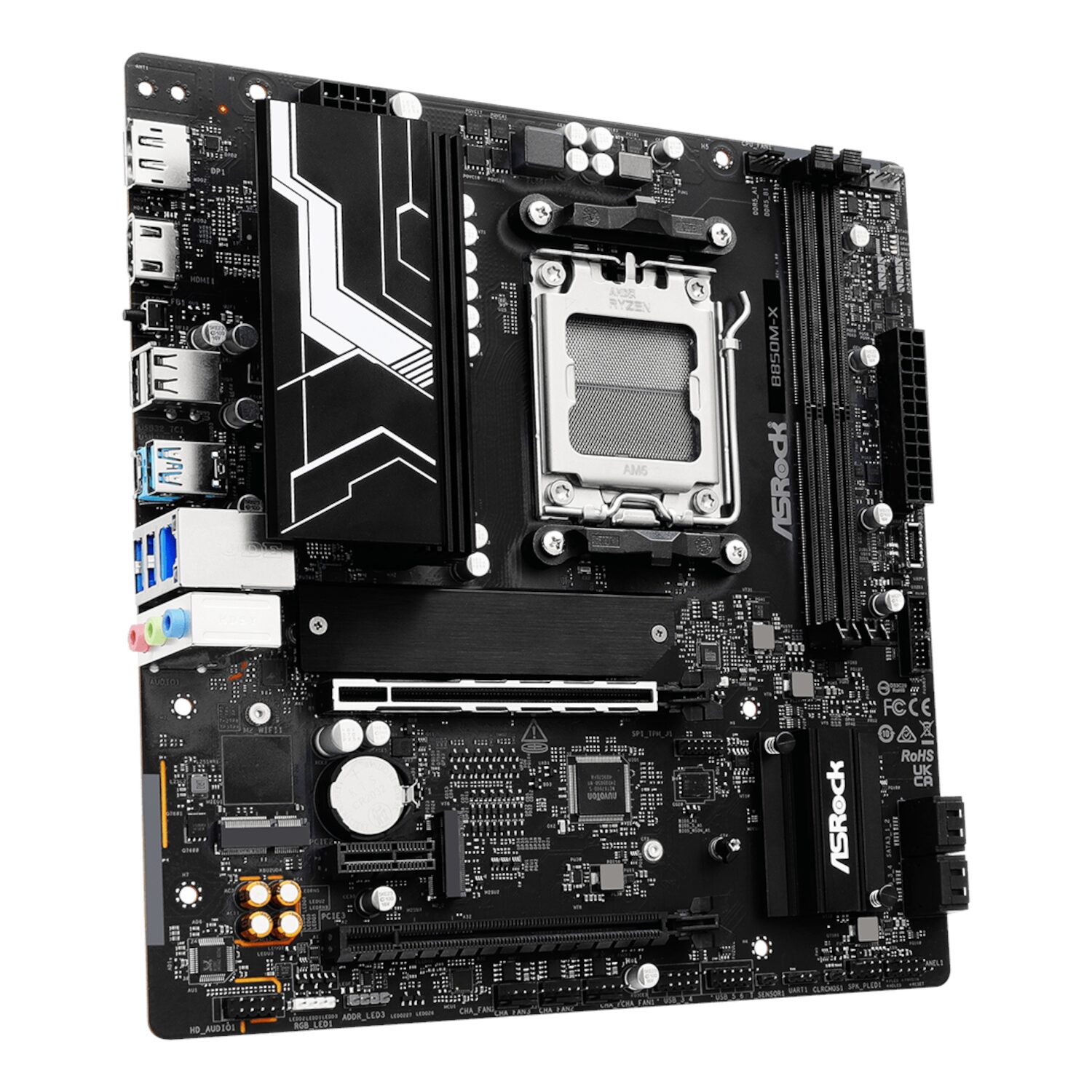 B850M-XWIFI-WR-04 ASRock B850M-X WiFi AM5 Micro ATX Motherboard (DDR5, PCIe 5.0, Wi-Fi 6E)