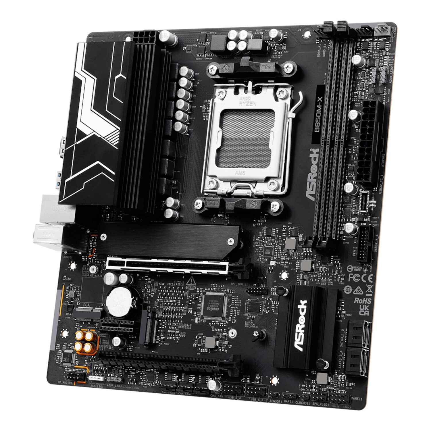 B850M-XWIFI-WR-05 ASRock B850M-X WiFi AM5 Micro ATX Motherboard (DDR5, PCIe 5.0, Wi-Fi 6E)