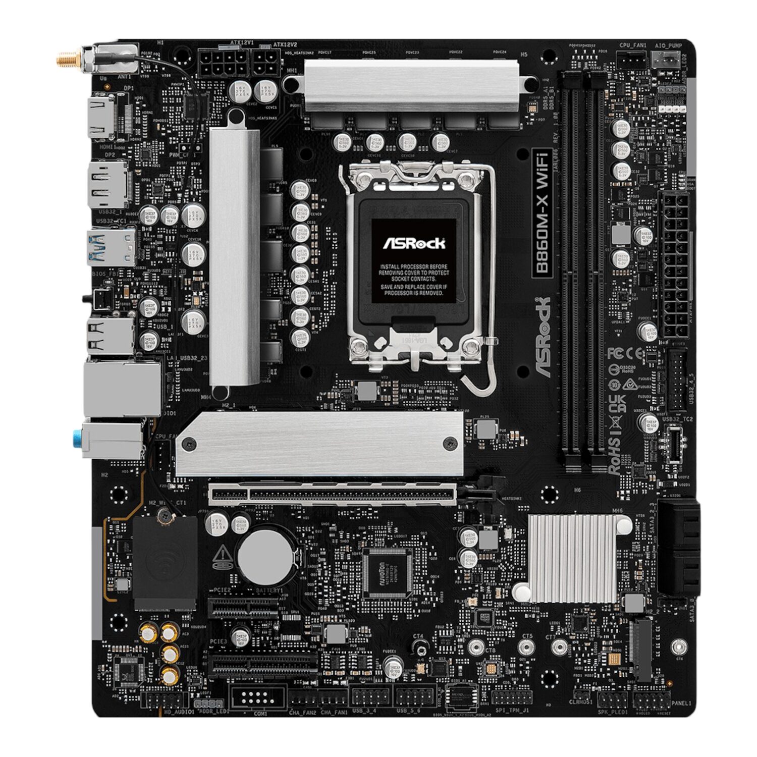 B860M-XWIFI-WR-02 ASRock B860M-X Micro ATX DDR5 Motherboard (PCIe 5 and Wi-Fi 6E)