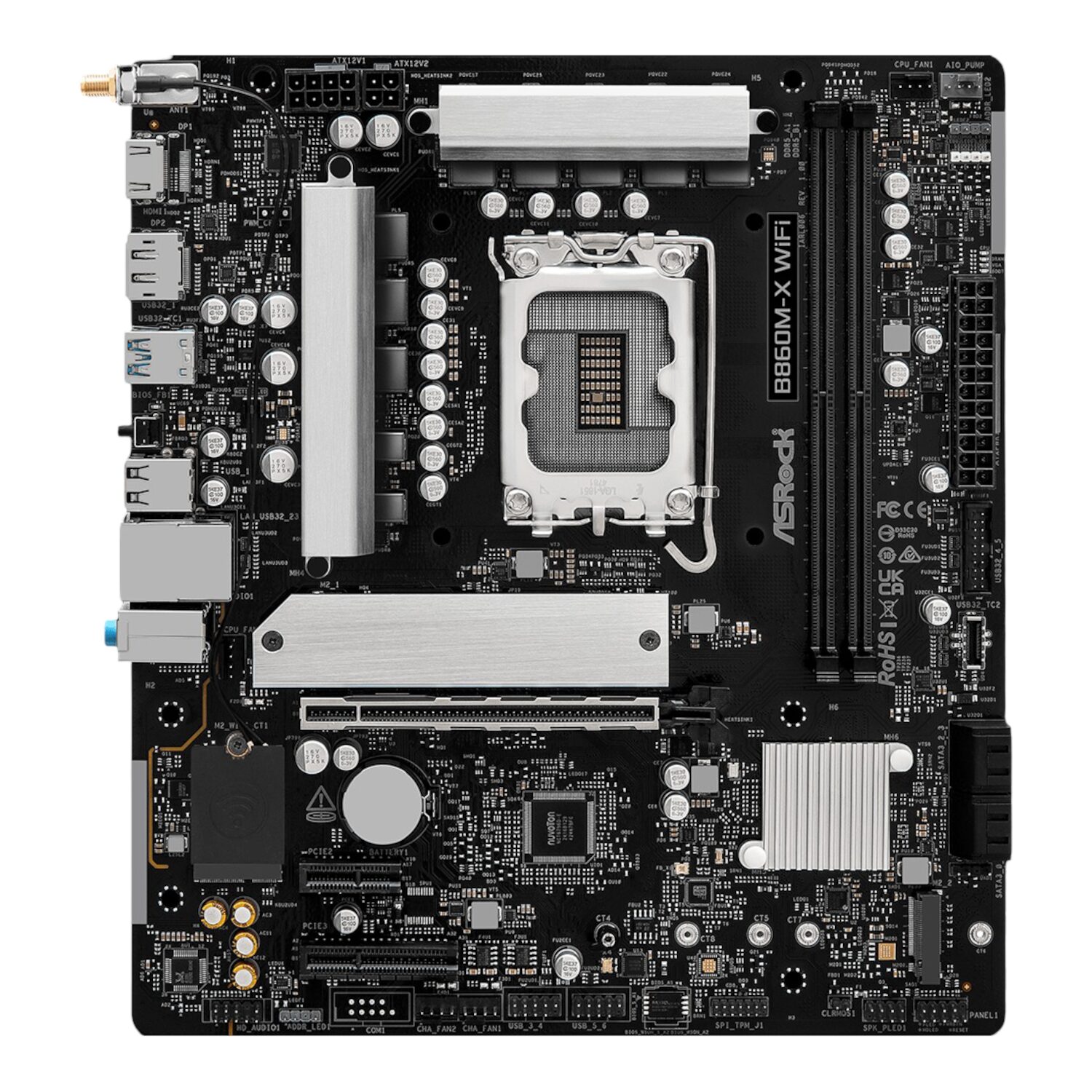 B860M-XWIFI-WR-03 ASRock B860M-X Micro ATX DDR5 Motherboard (PCIe 5 and Wi-Fi 6E)