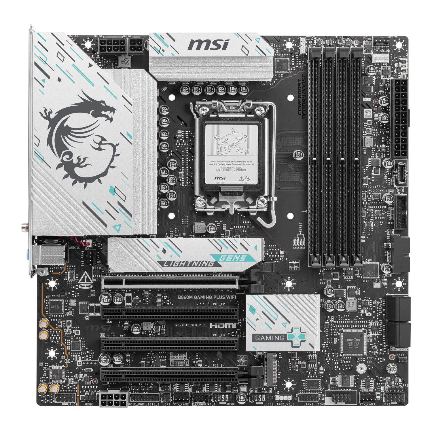 B860MGAMINGPLUSWIFI_MSI-B860M-Gaming-PLUS-WIFI-Intel-LGA1851-DDR5-M-ATX-Motherboard_wr_02a MSI B860M Gaming PLUS WIFI Intel LGA1851 DDR5 M-ATX Motherboard