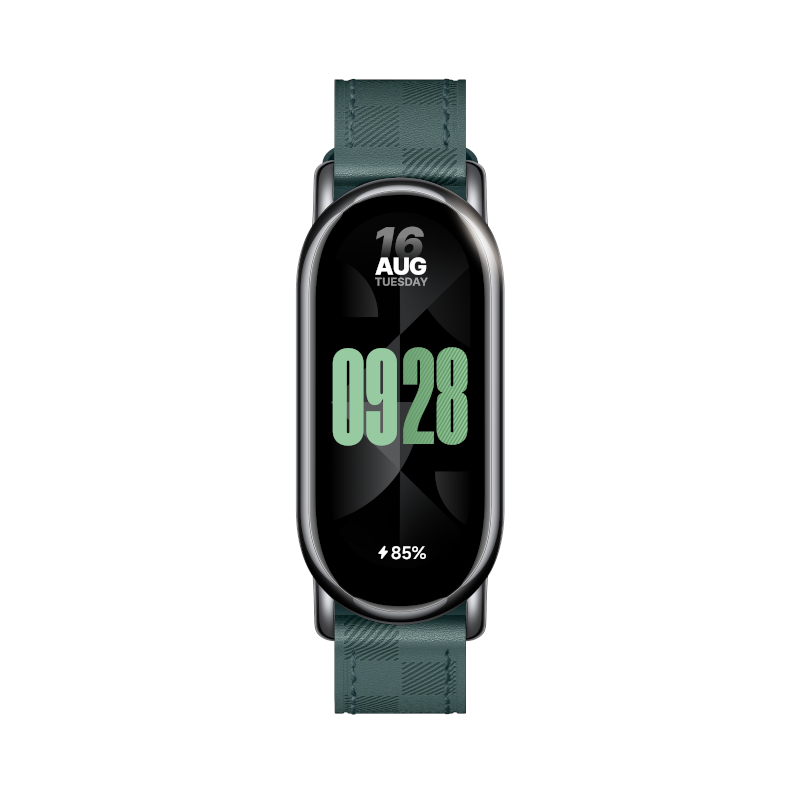 BHR7308GL_wr_01 Xiaomi Smart Band 8 Checkered Strap - Green