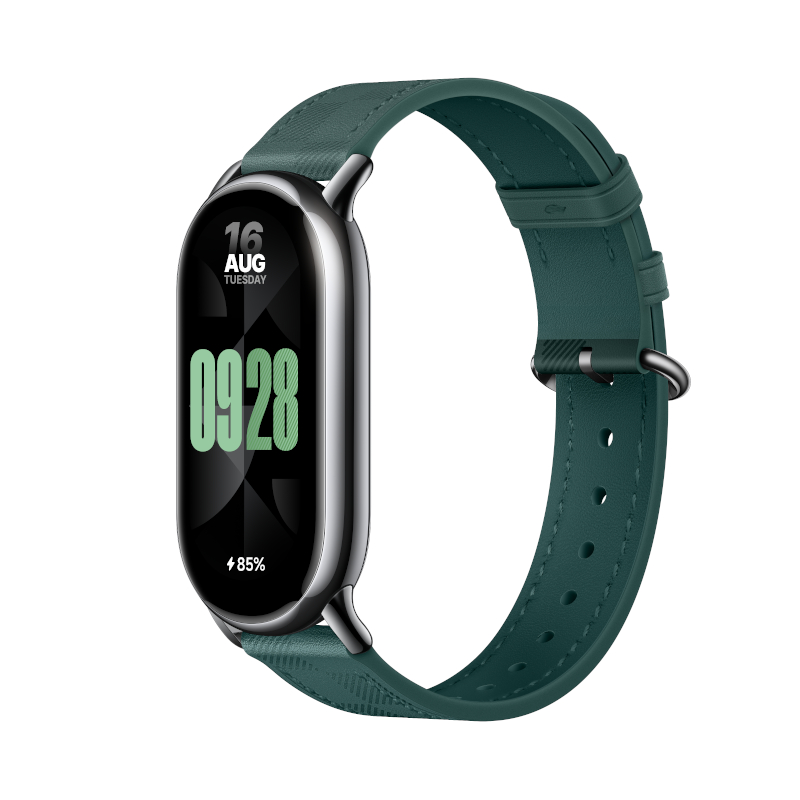 BHR7308GL_wr_02 Xiaomi Smart Band 8 Checkered Strap - Green