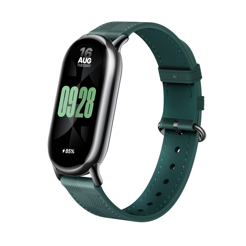 BHR7308GL_wr_03 Xiaomi Smart Band 8 Checkered Strap - Green