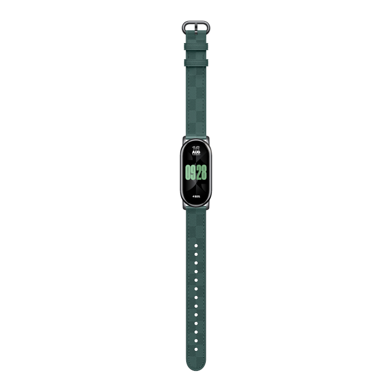 BHR7308GL_wr_05 Xiaomi Smart Band 8 Checkered Strap - Green