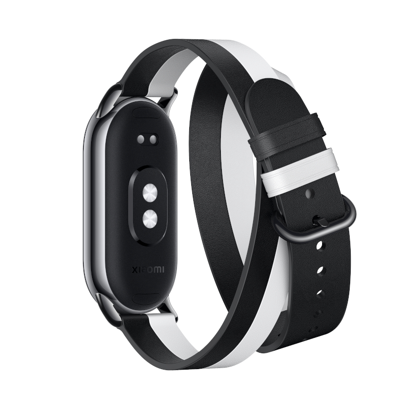 BHR7311GL_wr_02 Xiaomi Smart Band 8 Double Wrap Strap - Black and white