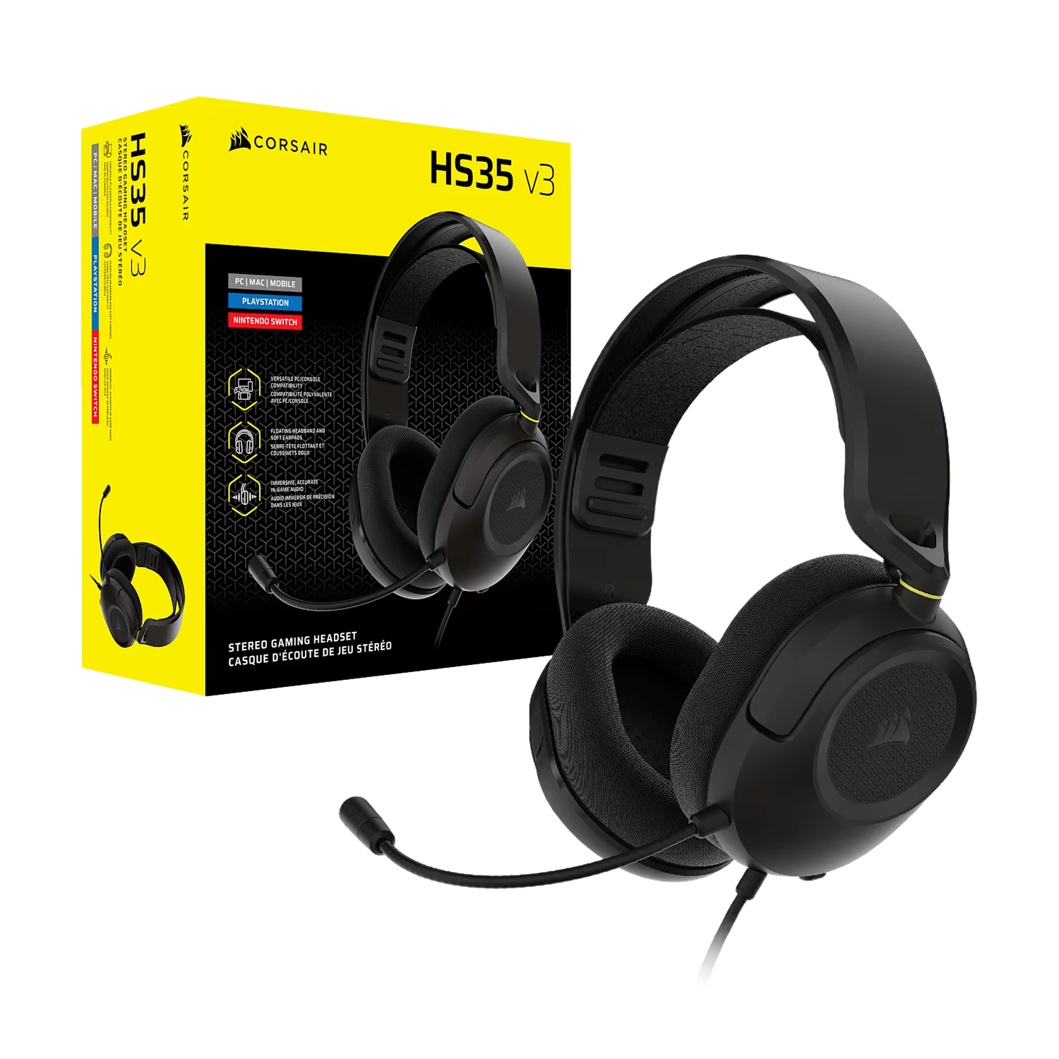 CA-9011399-WW_Corsair_HS35_v3_Gaming_Headset_-_Carbon_wr_04 Corsair HS35 v3 Wired Gaming Headset - Carbon