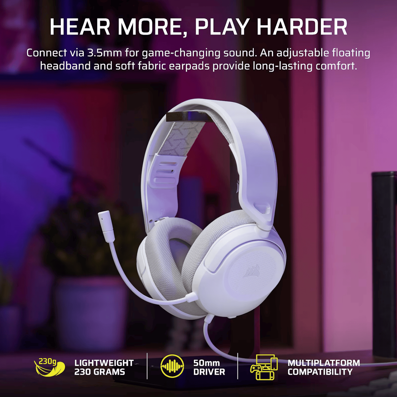 CA-9011400-WW_Corsair_HS35_v3_Wired_Gaming_Headset_-_W_wr_06 Corsair HS35 v3 Wired Gaming Headset - White