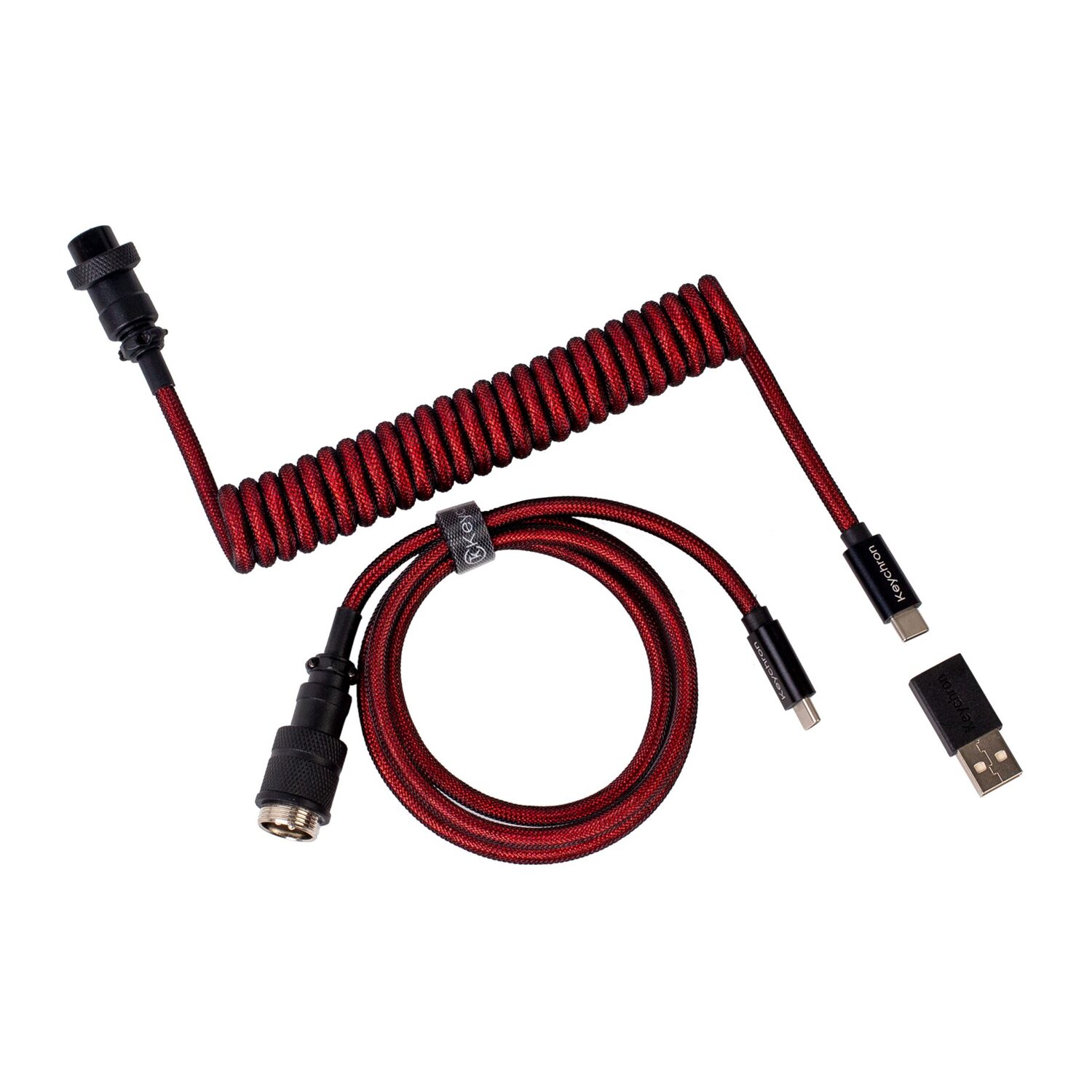 CAB-2_Keychron_Coiled_Aviator_Cable_-_Red_wr_01-2 Keychron Coiled Aviator Cable - Red