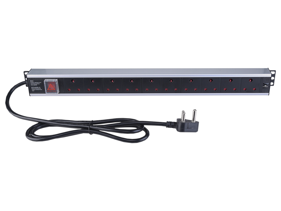 CAB-P10 Linkbasic 10 Way Aluminium Moulded Rack Mount PDU