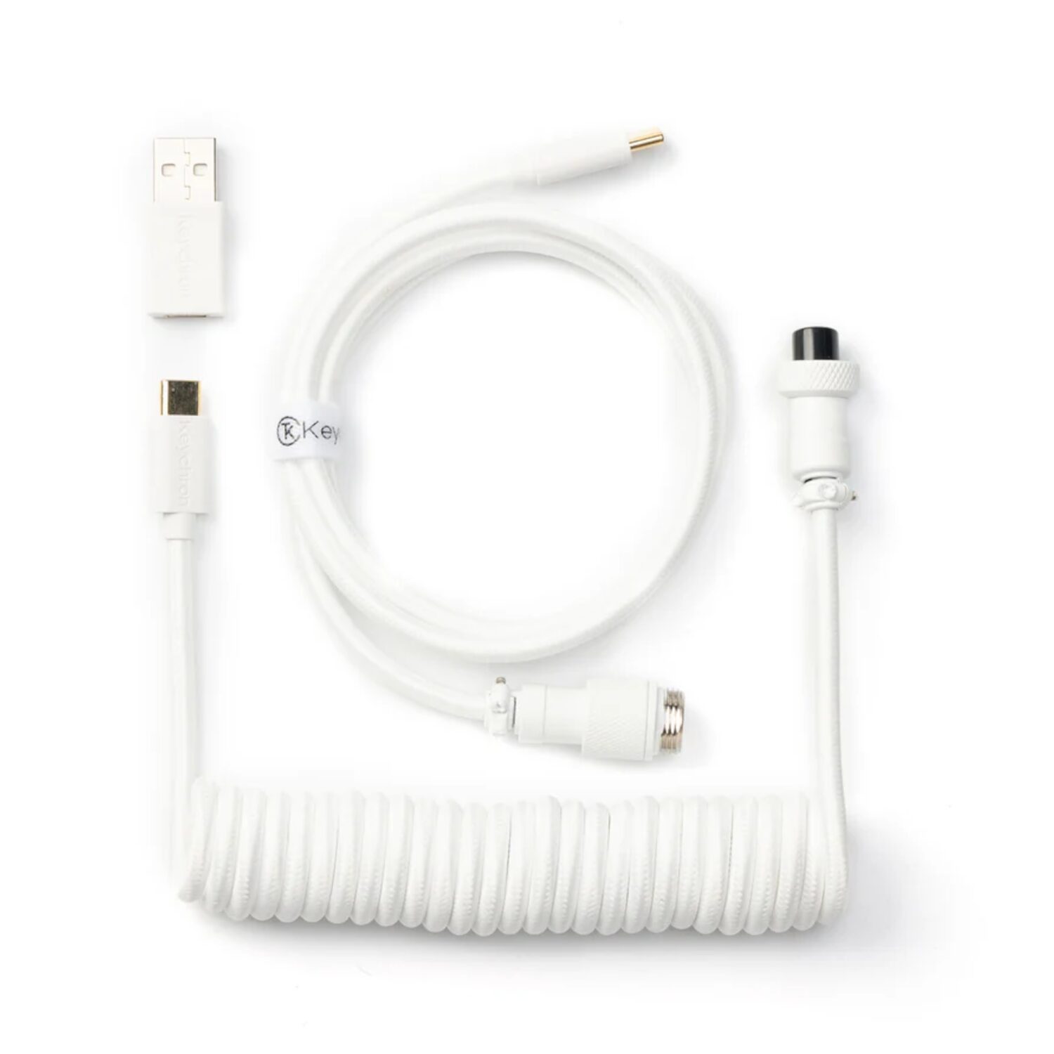 CAB-W-wr-03 Keychron Coiled Aviator White Cable