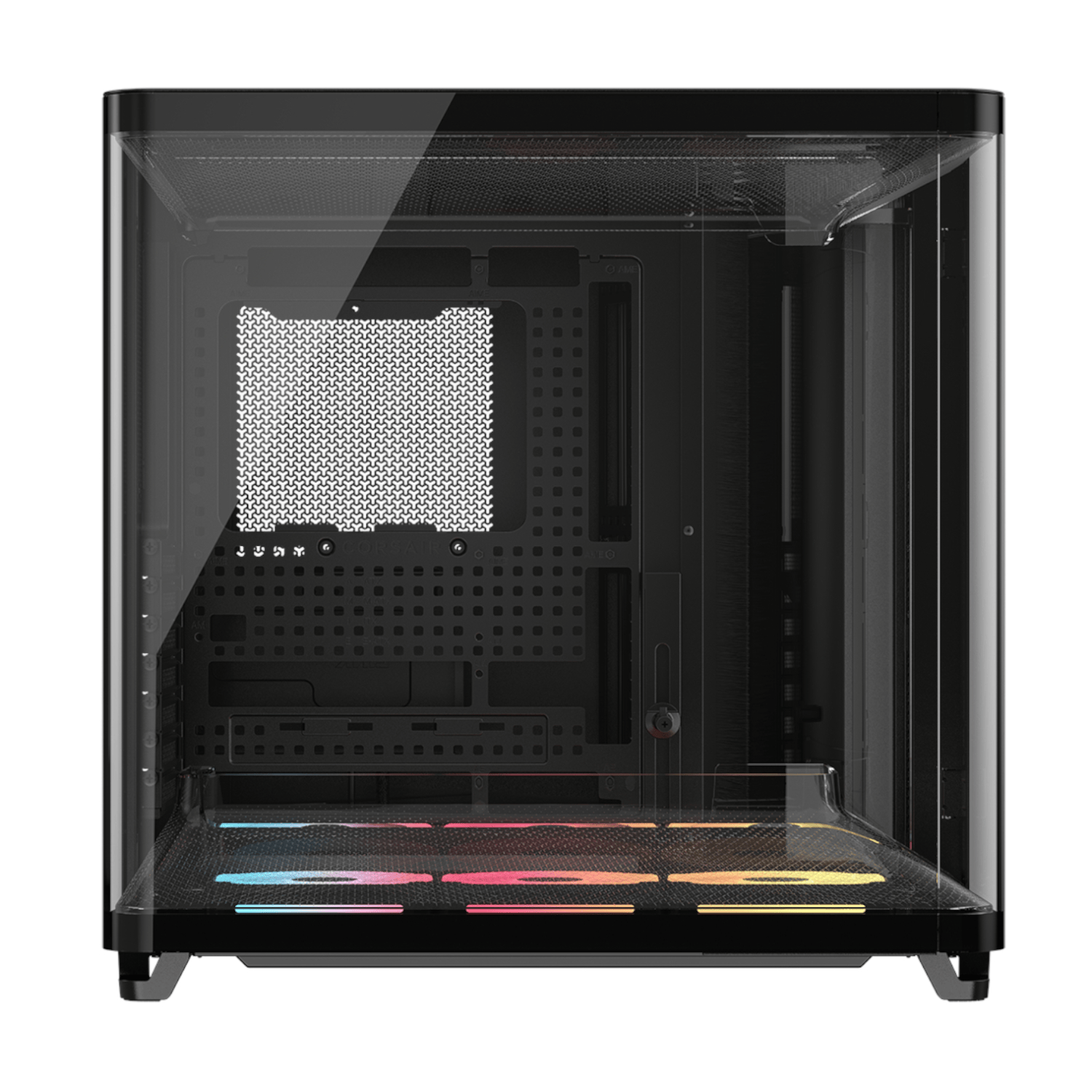 CC-9011320-WW_Corsair_AIR_5400_LX-R_RGB_iCUE_LINK_Trip_wr_03 Corsair AIR 5400 LX-R RGB iCUE LINK Triple Chamber Mid-Tower PC Case - Black
