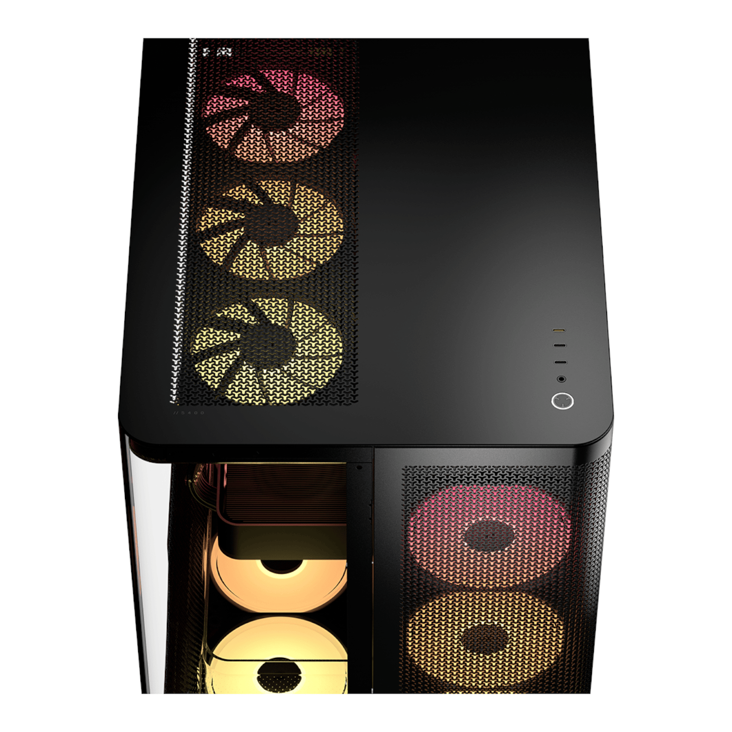 CC-9011320-WW_Corsair_AIR_5400_LX-R_RGB_iCUE_LINK_Trip_wr_05 Corsair AIR 5400 LX-R RGB iCUE LINK Triple Chamber Mid-Tower PC Case - Black