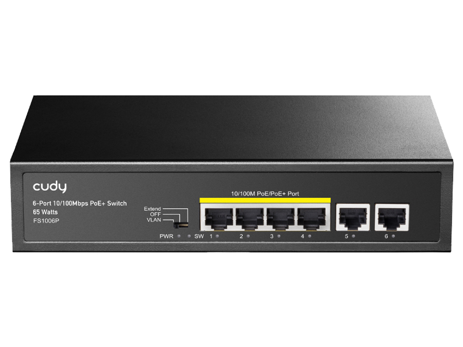 CD-FS1006P Cudy 6 Port Fast Ethernet 4 PoE 60W Switch