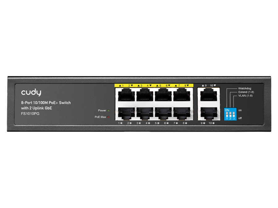 CD-FS1010PG Cudy 8 Port Fast Ethernet PoE 115W 2 Gigabit Switch