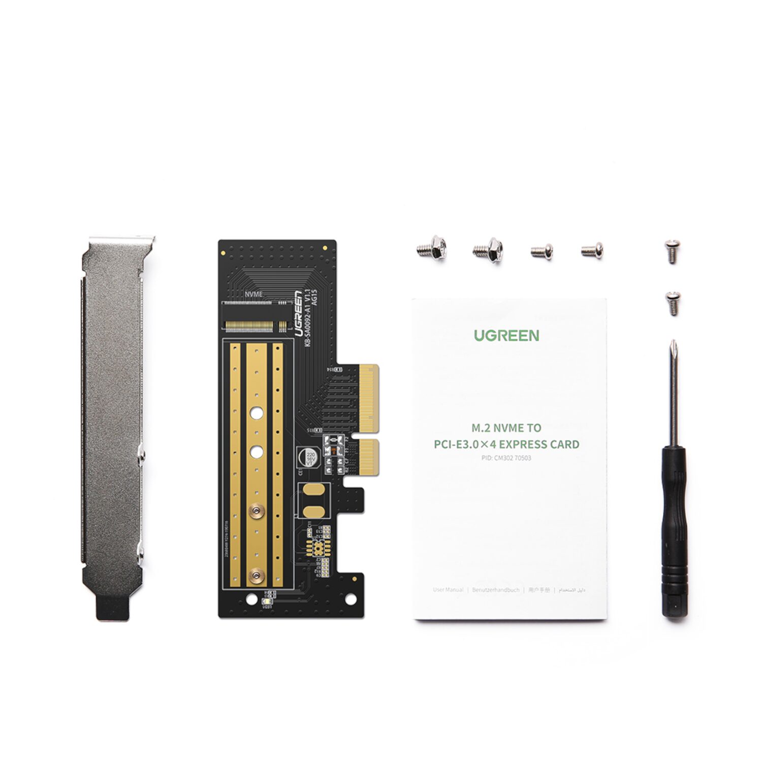 CM302-70503-wr-03 UGREEN CM302 M.2 NVME to PCI-E3.0X4 Express Card