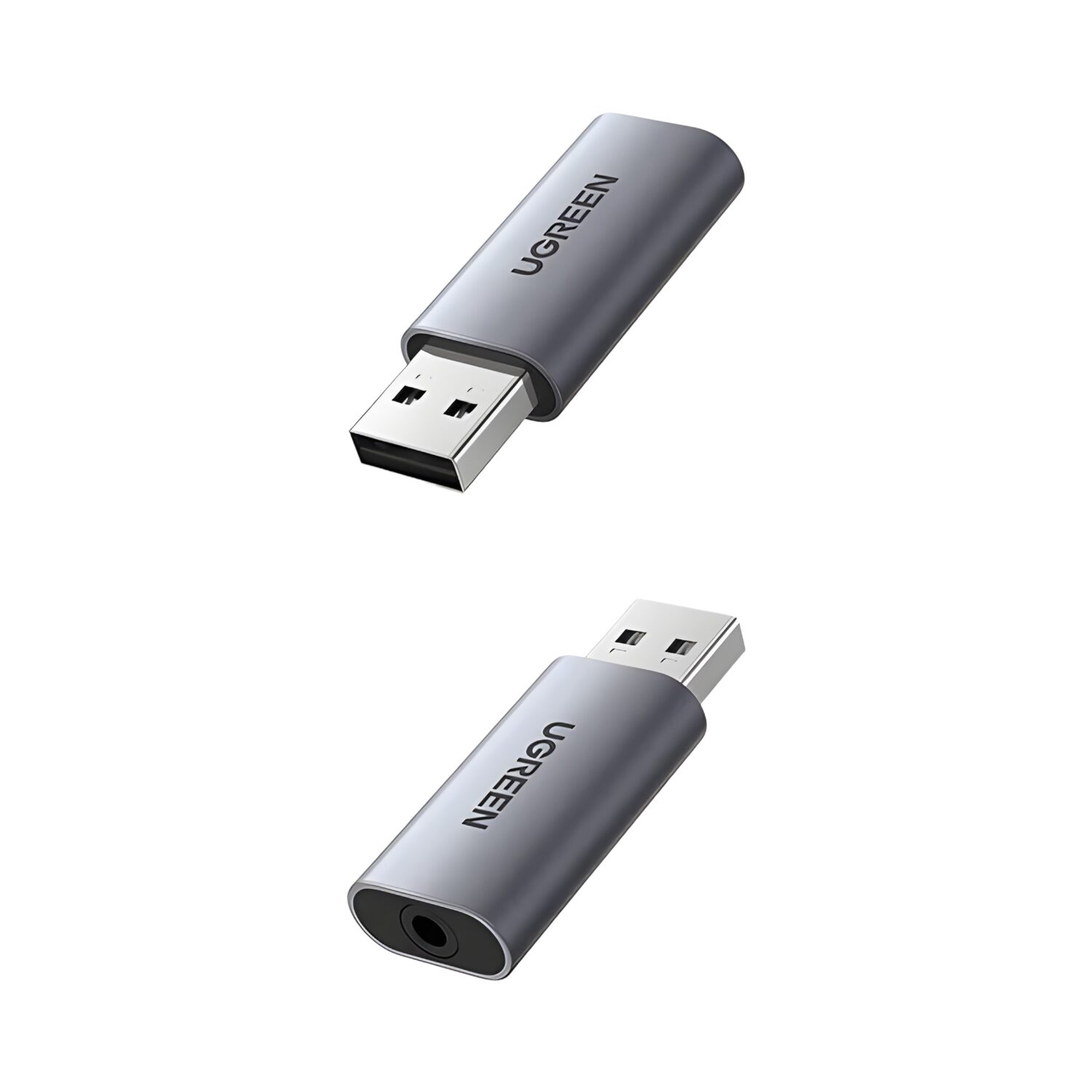 CM383-80864-wr-03 UGREEN CM383-80864 USB-A to 3.5mm Audio Jack External Sound Adapter - Silver