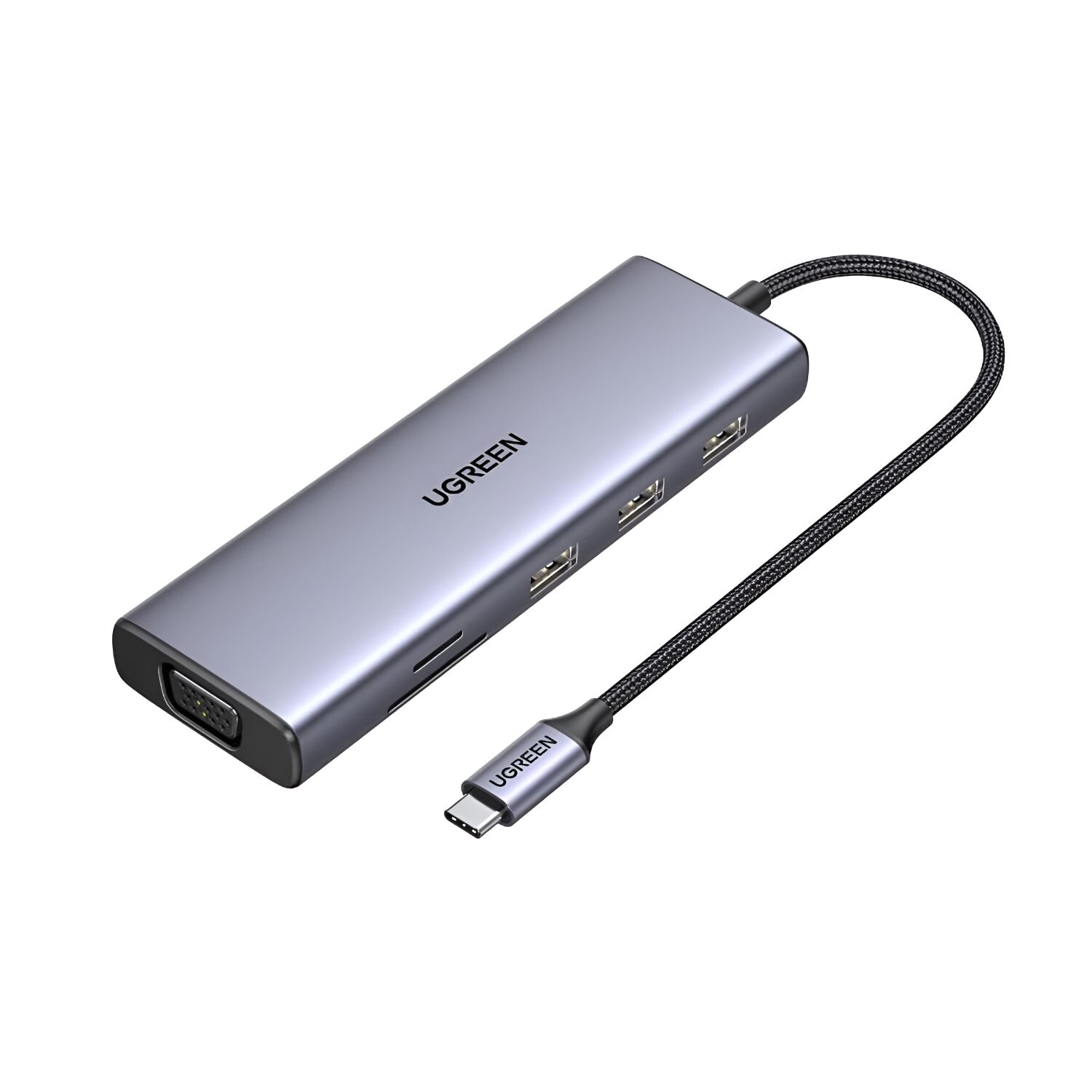 CM498-15600-wr-01a UGREEN 9-in-1 Type-C Hub | HDMI | VGA | LAN | SD/TF | 100W PD | USB3.0