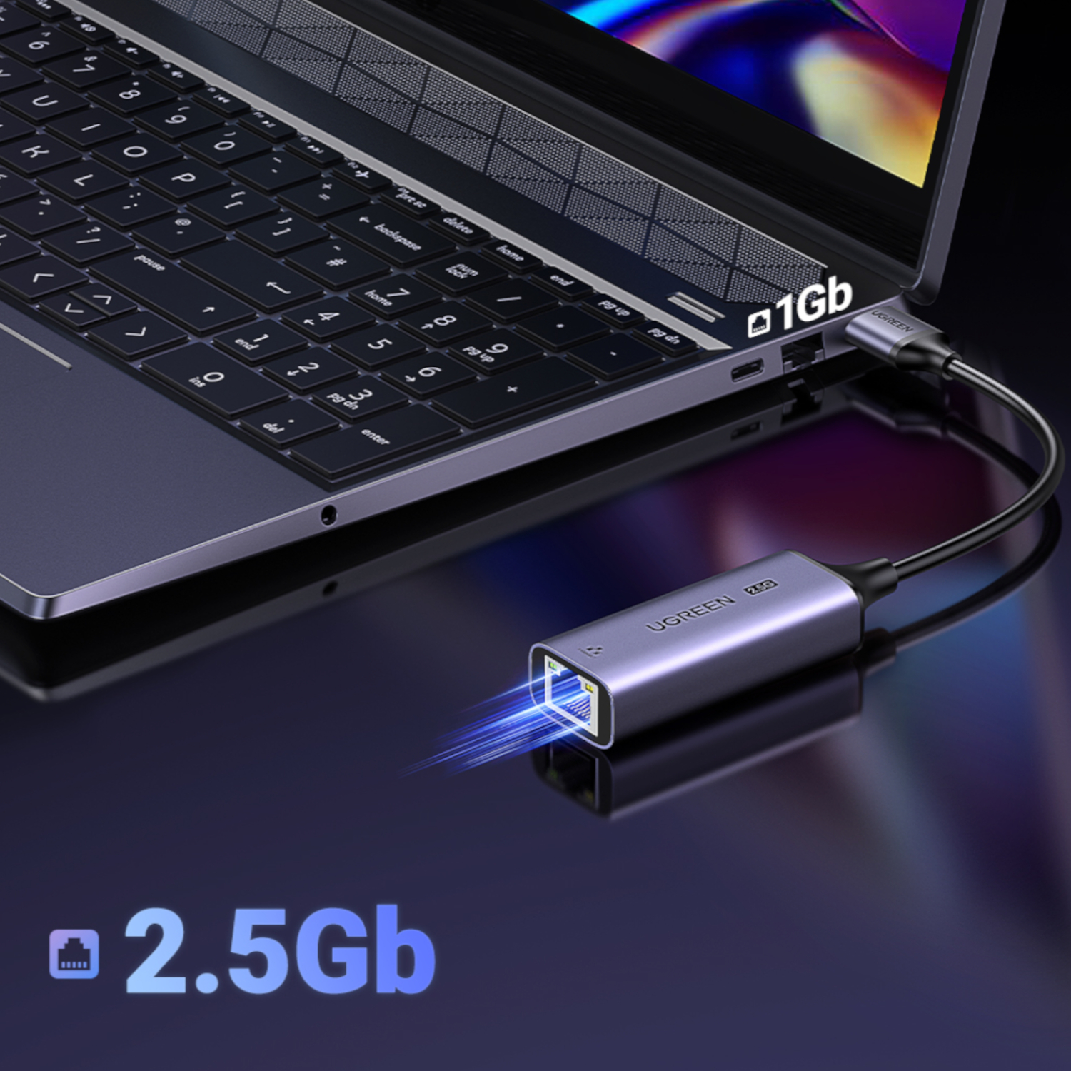 CM648-25051_UGREEN-USB-A-3.2-Gen-1-to-2.5G-Ethernet-Adapter_wr03 UGREEN USB-A 3.2 Gen 1 to 2.5G Ethernet Adapter