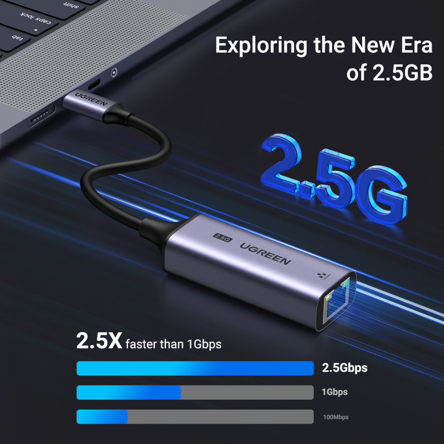 CM648-25052_UGREEN-USB-Type-C-3.1-to-2.5G-Ethernet-Adapter_wr03 UGREEN USB3.0 C to 2.5Gbit Ethernet Adapter