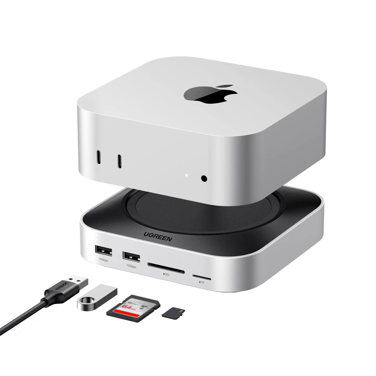 CM841-65487_UGREEN-Mac-Mini-M4-11-in-1-Dock-with-SSD-Enclosure-Silver_wr_01a UGREEN Mac mini M4 11-in-1 Dock with SSD Enclosure