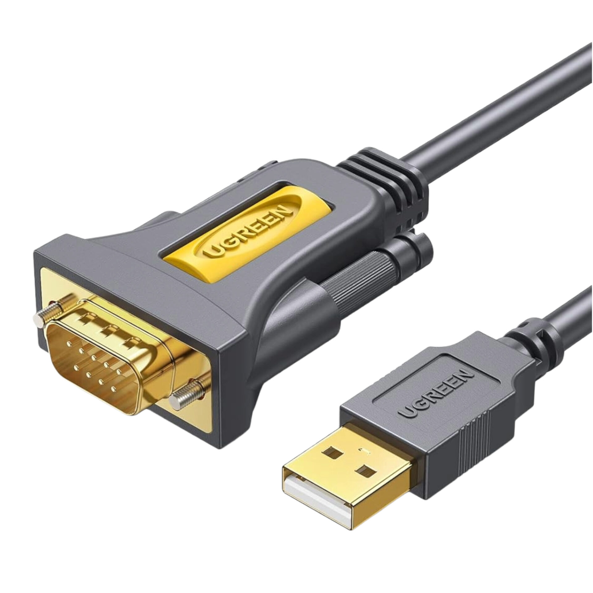 CR104-20222_UGREEN-USB-2.0-to-RS-232-Serial-Adapter-Cable_01 UGREEN USB 2.0 to RS-232 Serial Adapter Cable (USB-A Male to DB9 Male)-Black