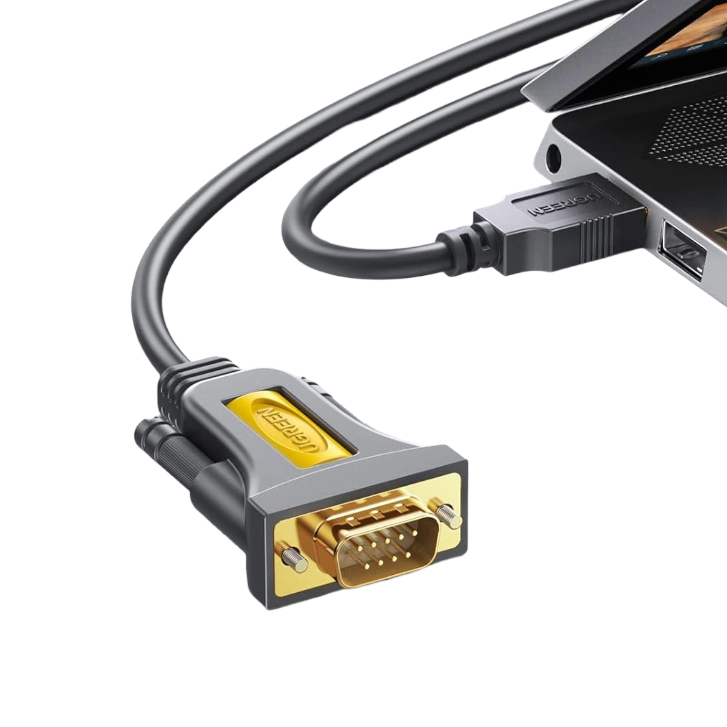 CR104-20222_UGREEN-USB-2.0-to-RS-232-Serial-Adapter-Cable_02 UGREEN USB 2.0 to RS-232 Serial Adapter Cable (USB-A Male to DB9 Male)-Black