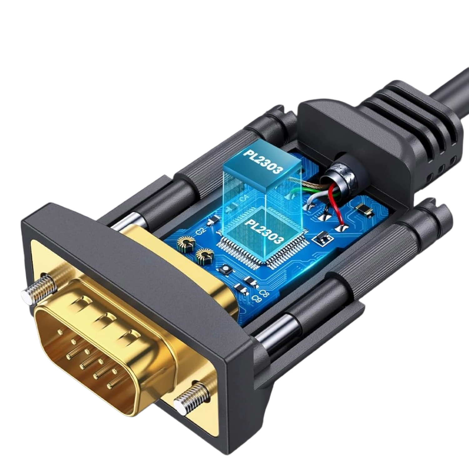 CR104-20222_UGREEN-USB-2.0-to-RS-232-Serial-Adapter-Cable_04 UGREEN USB 2.0 to RS-232 Serial Adapter Cable (USB-A Male to DB9 Male)-Black