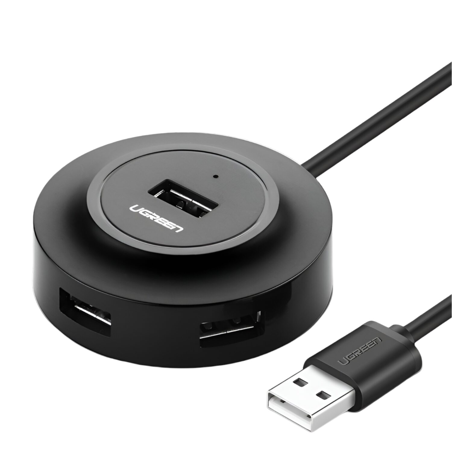 CR106-20277-WR-02 UGREEN 4-IN 1 USB 2.0 Hub (20777) - Black