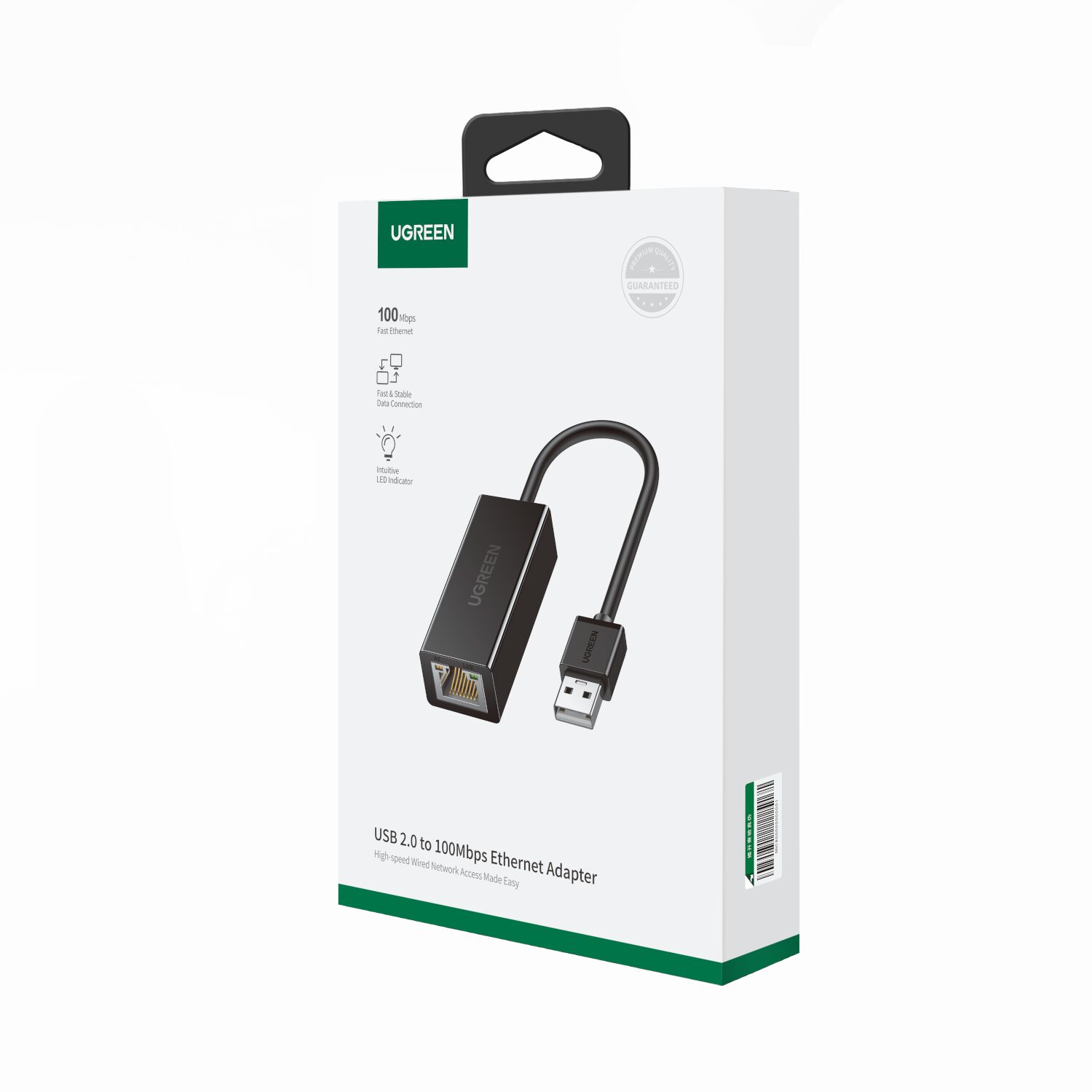 CR110-wr-05 UGREEN CR110 Ethernet Adapter | USB 2.0 to RJ45 - Black